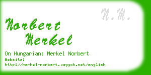 norbert merkel business card